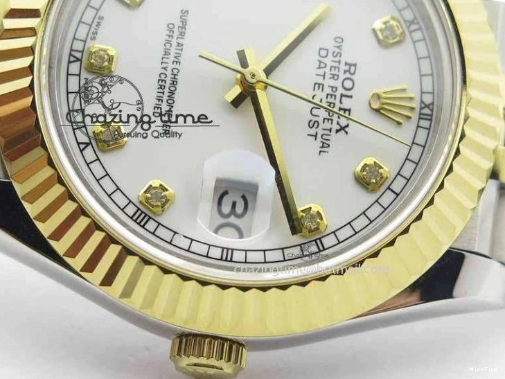 MiroTime 0304 DateJust II 41mm SS YG BP Maker Best Edition White Diam Dial On Jubilee Bracelet A ModernLook 3663